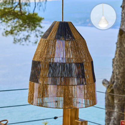 Suspension ZAHARA NOMAD en jute naturel style bohème avec ampoule LED blanc/RGB nomade