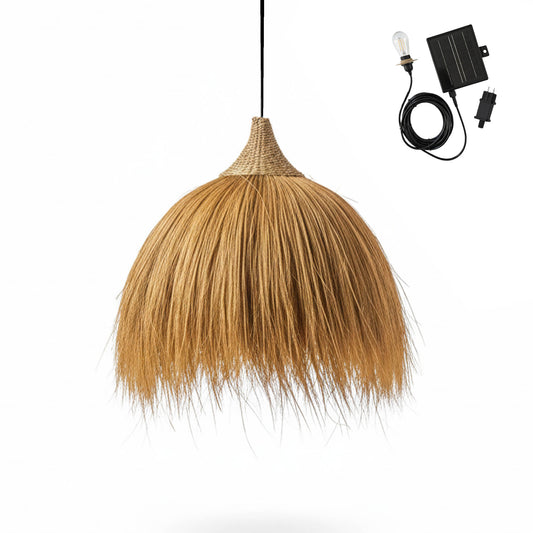 Suspension solaire MASAI SOLAR en herbe de rayung avec câble hybride secteur et solaire 5m de longueur