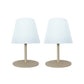 Set de 2 lampes de table LED sans fil TWINS Cream H16cm