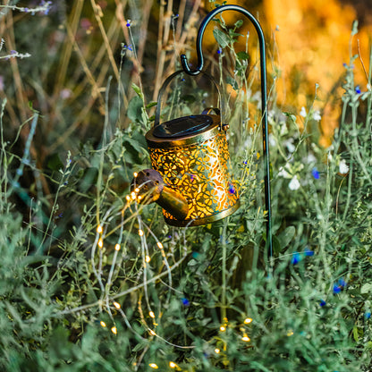 Balise solaire LED décorative en forme d'arrosoir à planter ARROSY H78cm
