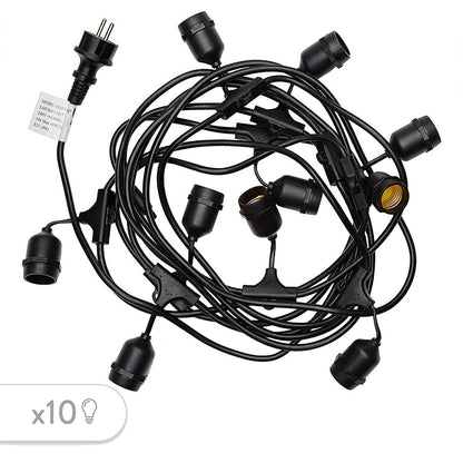 Guirlande lumineuse extérieure 6m 10 culots E27 MAFY