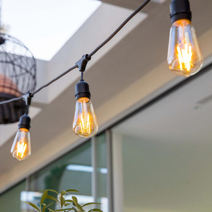 Guirlande lumineuse extérieur 10 ampoules à filament vintage douille E27 LED blanc chaud MAFY LIGHT 6m - REDDECO.com