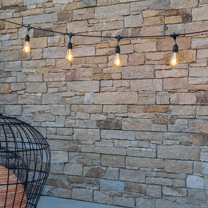 Guirlande lumineuse extérieure raccordable 82m avec 200 ampoules LED filament E27 blanc chaud MAFY LIGHT