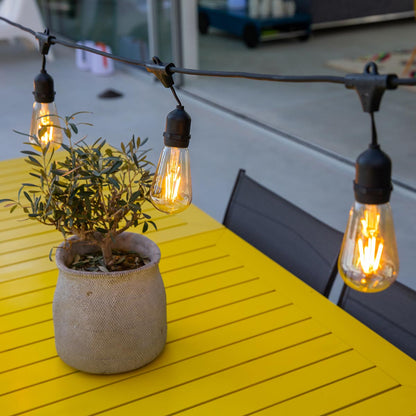 Guirlande lumineuse extérieure raccordable 82m avec 200 ampoules LED filament E27 blanc chaud MAFY LIGHT