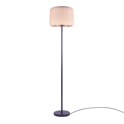 Lampadaire DIEGO en rotin naturel et métal avec douille E27 H166 cm