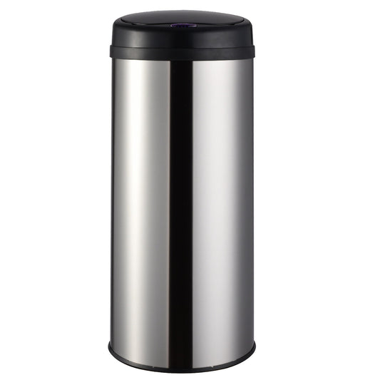 Poubelle de cuisine automatique 50L ARTIC SILVER grande capacité en INOX brossé avec cerclage