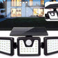Spot solaire 3 têtes noir éclairage puissant LED blanc FALCON H9,3cm avec détecteur de mouvement orientable - REDDECO.com
