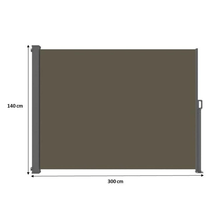 Paravent rétractable brise vue occultant extérieur PHOENIX 140x300 cm Taupe - REDDECO.com